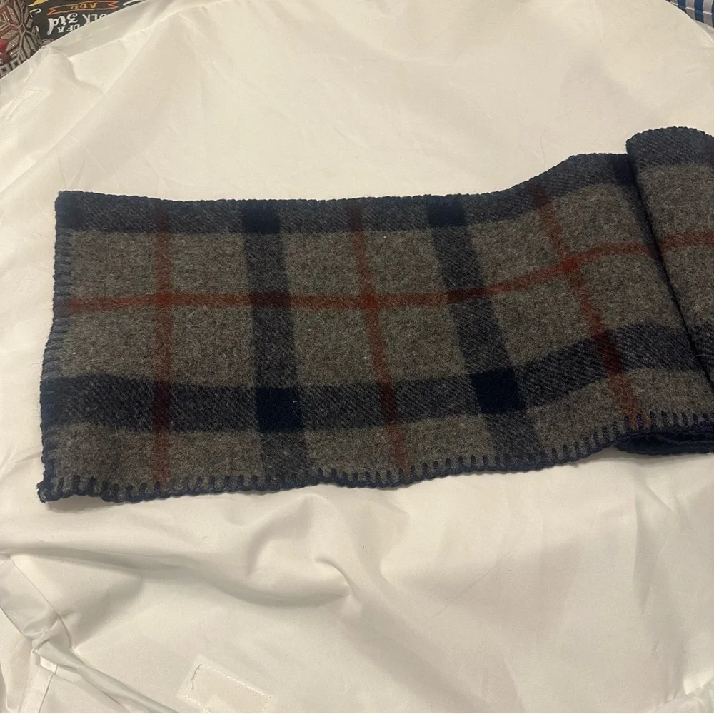 Bemidji Woolen Mills Buffalo Plaid Wool Check Scarf USA